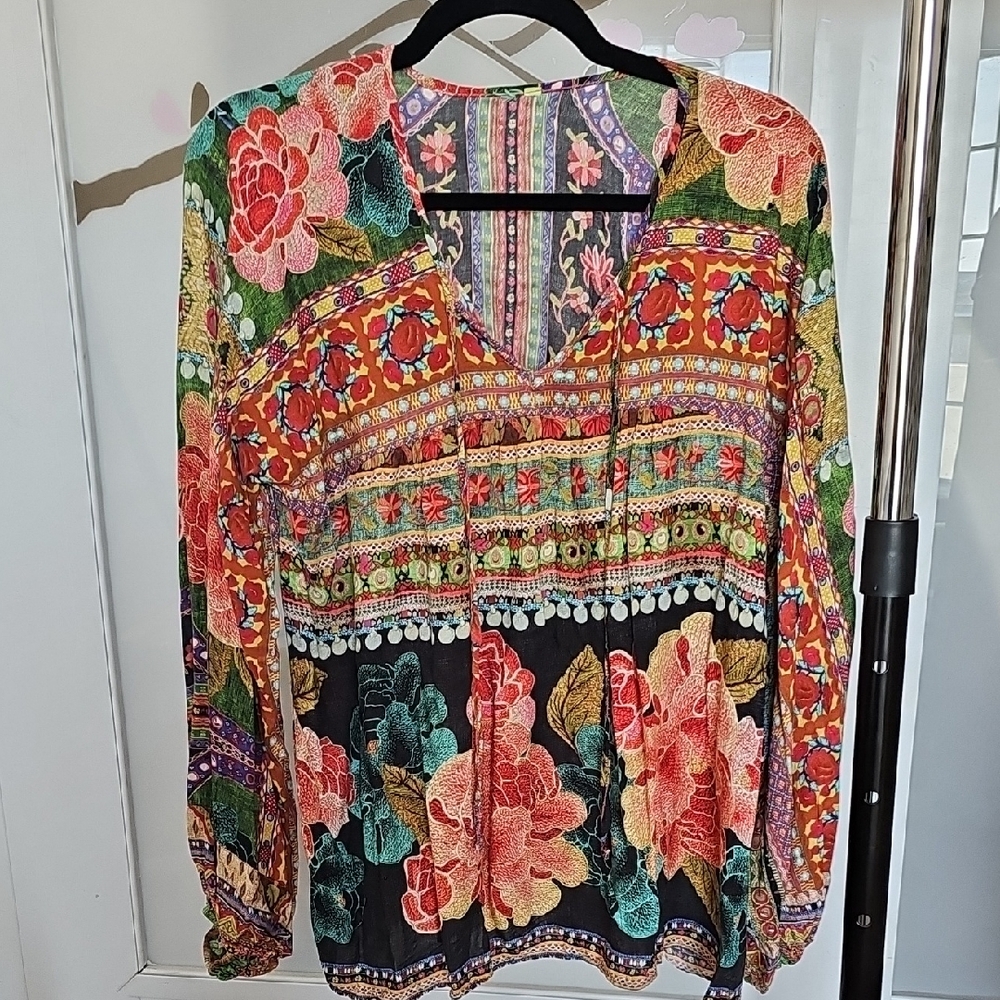 Farm Rio Multicolor Floral Blouse